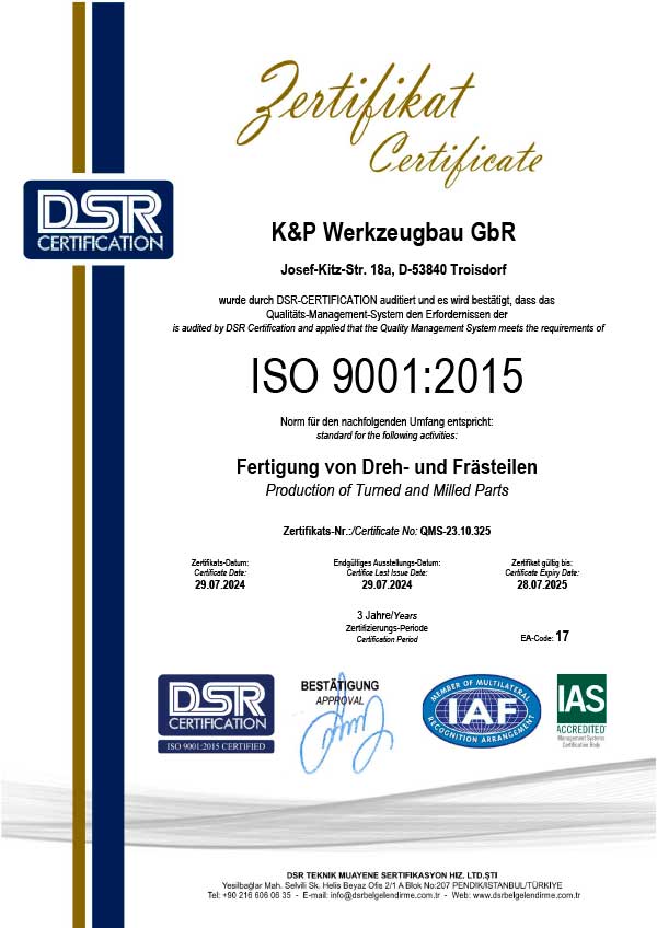 14 ISO 9001 2015 Zertifikat neu